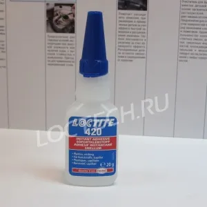 Клей для металлов, резины и пластмасс, капиллярный Loctite 420